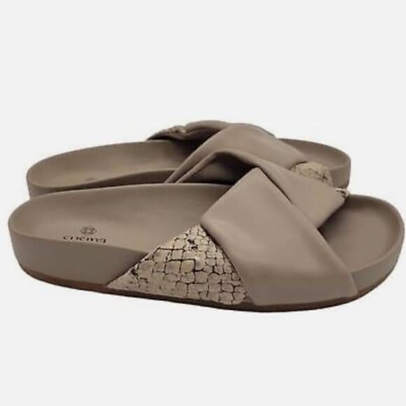 Susina Vista Snakeskin Slide Sandals Size 8 NWT - Picture 2 of 7